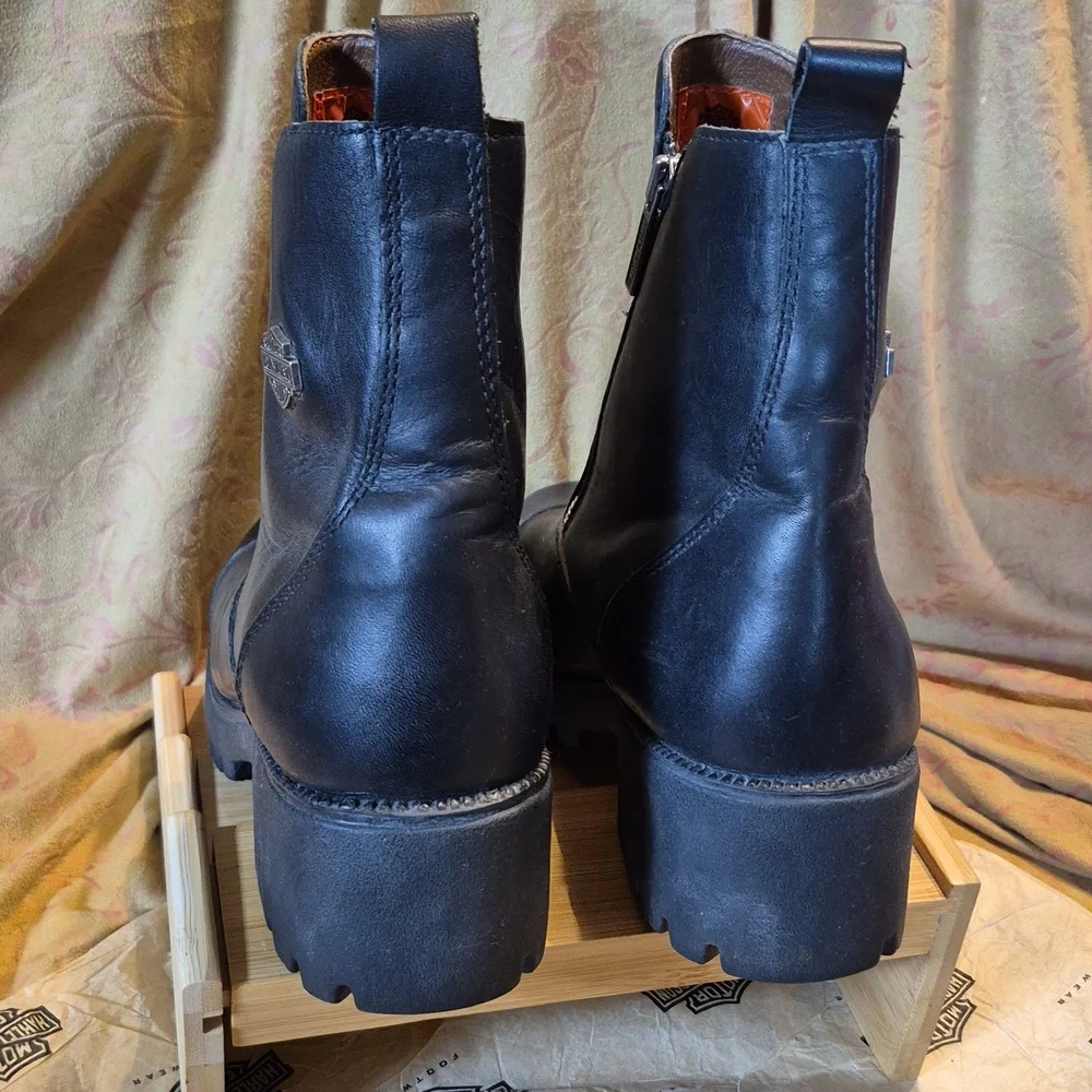 Harley Davidson Women's Amherst Moto Boots▪︎ Sz 9 - Picture 3 of 10